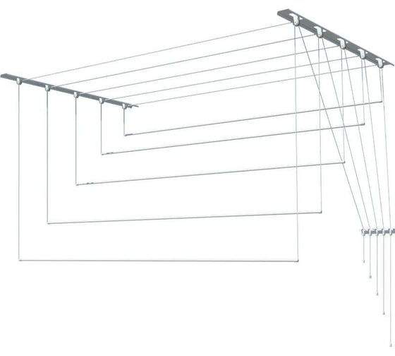 Изображение товара Потолочная сушилка для белья LDN Лиана 1.4 м, 5 стержней 171101
