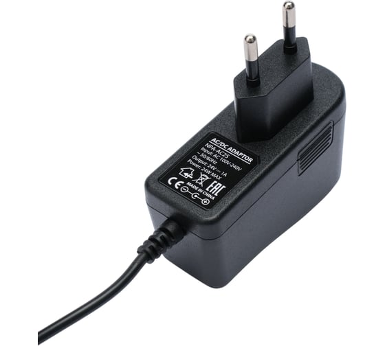 Изображение товара Блок питания Gembird 24В/1А, 24Вт, 1 штекер 5,5x2,5мм, NPA-AC25