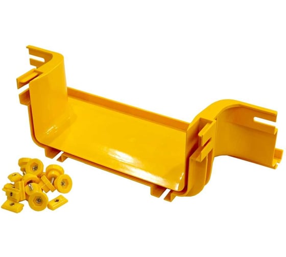 Изображение товара Боковой отвод на оптический лоток LANMASTER 360 мм, монтаж без соединителей, желтый LAN-OT360-UT/NC