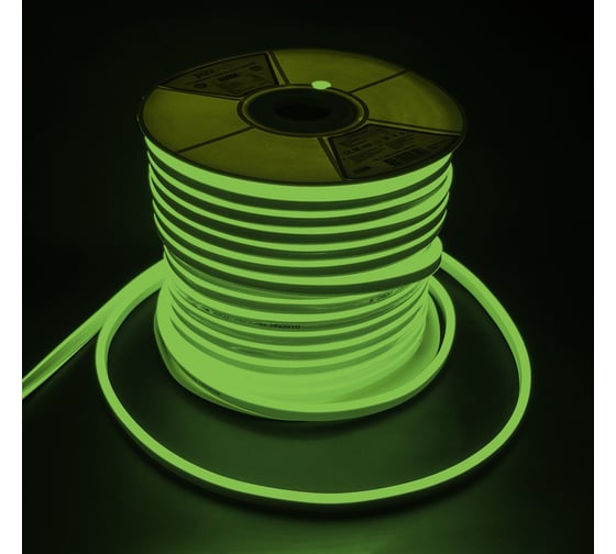 Изображение товара Светодиодная лента Jazzway  PFN-01 "Неон" 2835/120 GREEN IP65 (без аксессуаров) зел. 5016460B