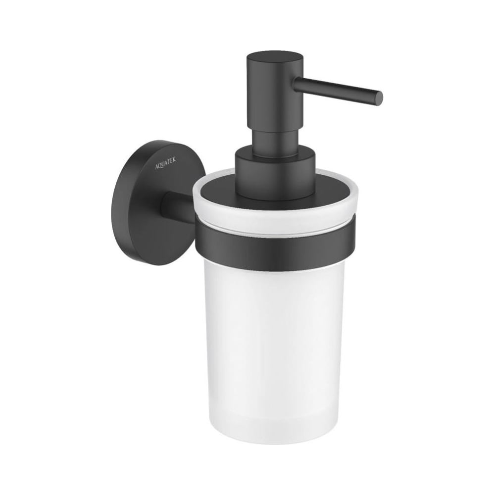 Изображение товара Дозатор AQUATEK ЕВРОПА AQ4105MB матовый черный настенный механический