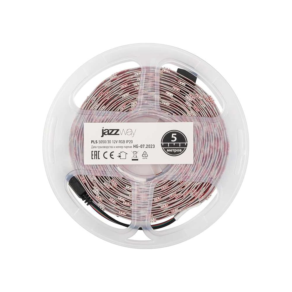 Изображение товара Светодиодная лента Jazzway PLS 5050/30-12В RGB 5м
