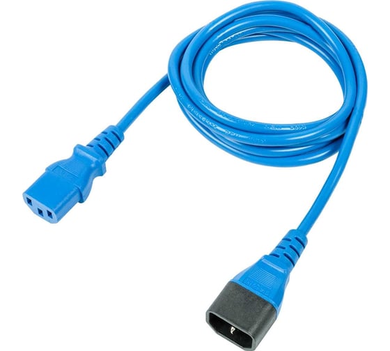 Изображение товара Кабель питания Filum ПВС-АП 3x1.0 С13 - C14, 220/250В, 10А, синий, 1.8м FL-PC-C13/C14-C1-1.8-BL