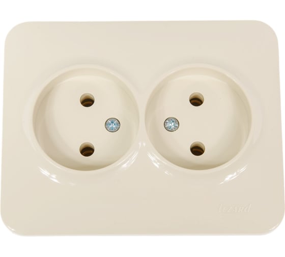 Изображение товара Розетка LEZARD KARINA LIFE двойная б/з ПБТ крем 708-0300-128B