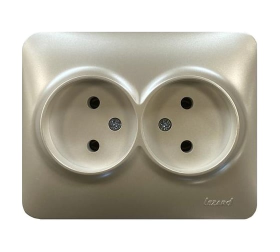 Изображение товара Розетка LEZARD KARINA LIFE двойная б/з ПБТ жемчужно-белый перламутр 708-3000-128B