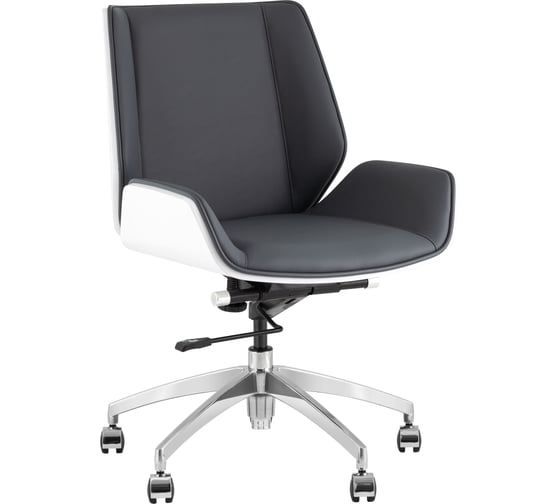 Изображение товара Кресло офисное Стул Груп TopChairs Crown SN, серо-голубой, белый A312-A 8386-16 white back