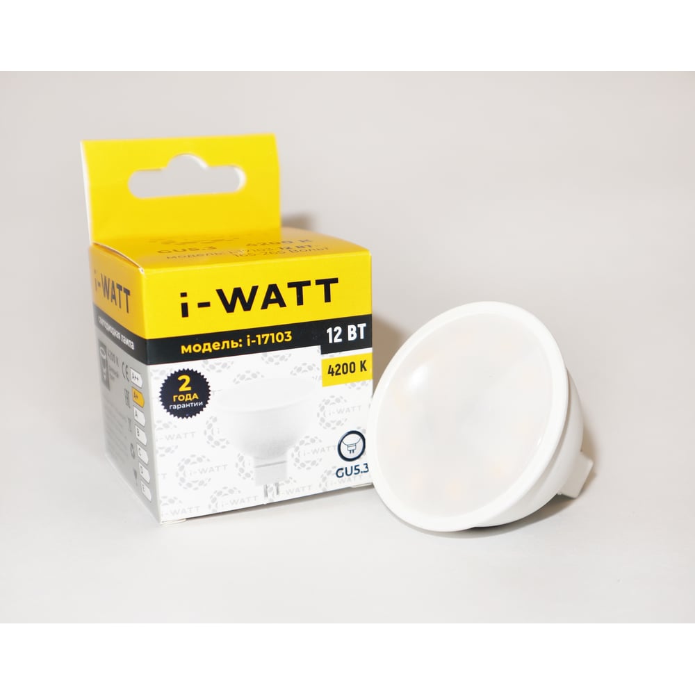 Изображение товара Светодиодная лампа MR16 12Вт 4200К GX5.3 I-WATT