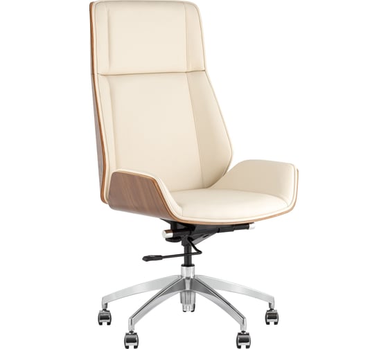 Изображение товара Кресло руководителя Стул Груп TopChairs Crown SN, бежевый A312 8383-1 walnut back