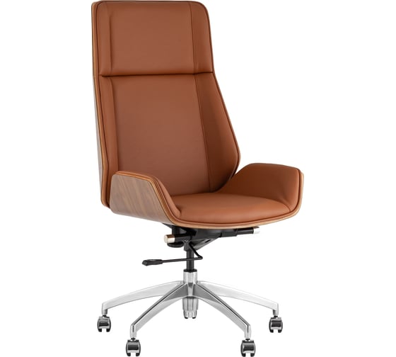 Изображение товара Кресло руководителя Стул Груп TopChairs Crown SN, коричневый A312 8383-14 walnut back