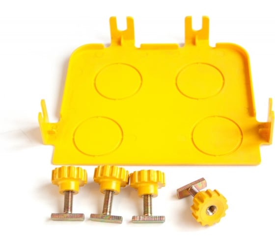 Изображение товара Торцевая заглушка оптического лотка LANMASTER 120 мм и кабельного спуска LAN-OT120-OB, с отверстием под трубу 80 мм, желтая LAN-OT120-ND-T80