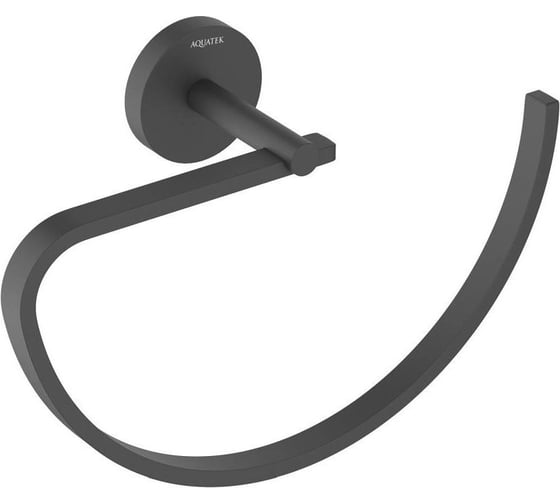 Изображение товара Полотенцедержатель AQUATEK БЕТТА овальный, матовый черный AQ4621MB 00000135689