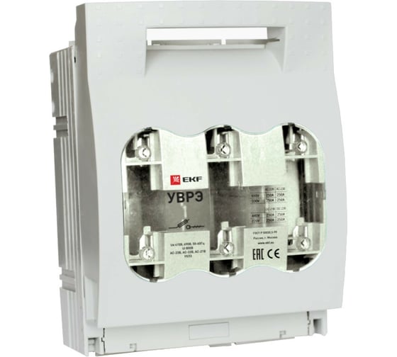 Изображение товара Выключатель-разъединитель EKF УВРЭ 160А откидного типа под предохранители ППН PROxima uvre-160