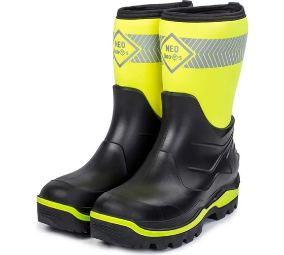 Изображение товара Сапоги специальные литьевые комбинир. из пенополиуретана с верхом из неопрена, со световозвращающими элементами ТЗРО С931 мод."NEO BOOTS" midi (р. 240)