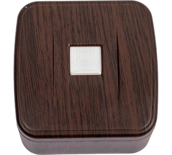 Изображение товара 1-местная розетка EKF Минск RJ-45 ОП, 1А, 120В, тёмное дерево EGK01-035-40