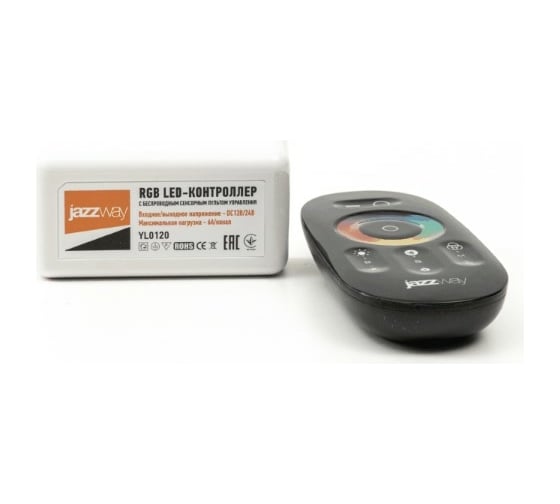 Изображение товара Контроллер Jazzway RGB PRC-4000RF BL (черный) тип пульта сенсорный 12/24В 216/432Вт 1019295