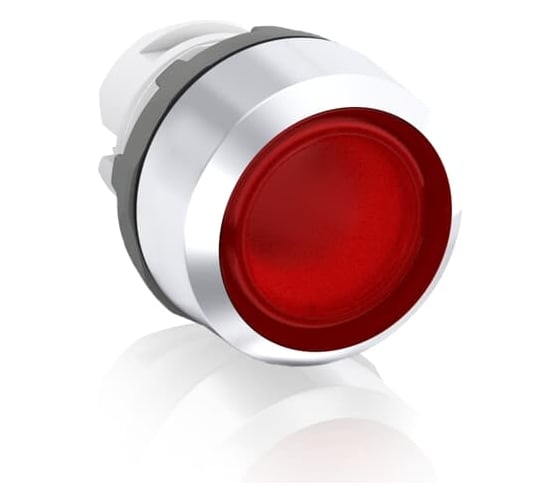 Изображение товара Красная кнопка ABB, без фиксации, MP1-21R, низкая, с подсветкой 1SFA611100R2101