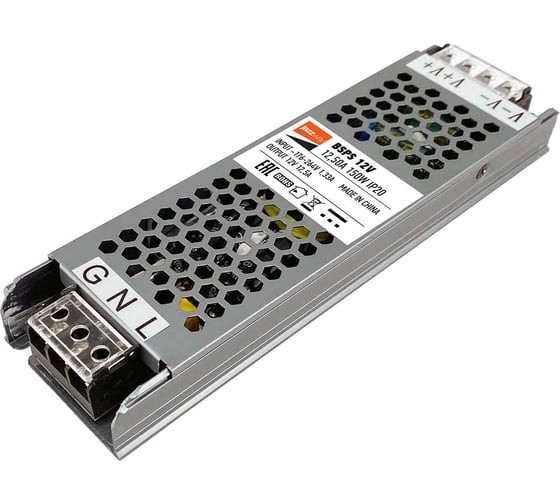 Изображение товара Блок питания для светодиодной ленты Jazzway 150Вт 12.5А 12В IP20 BSPS 5024397