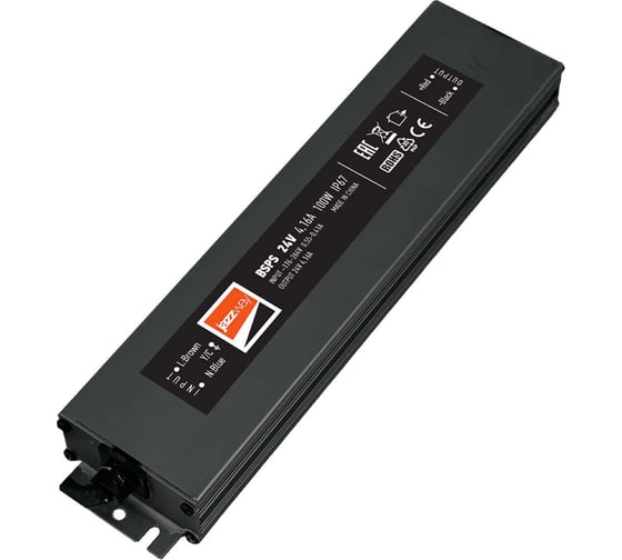 Изображение товара Блок питания для светодиодной ленты Jazzway PRO 100Вт 4.16А 24В IP67 BSPS влагозащитный 5015579