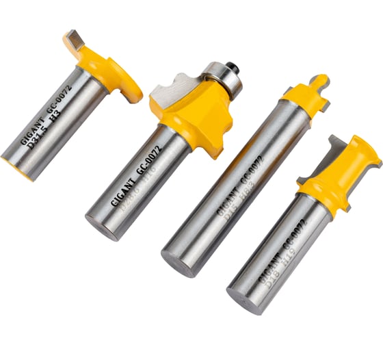 Изображение товара Набор фрез 4 шт для изготовления шарнирных соединений хвостовик 12 мм Gigant GC-0072