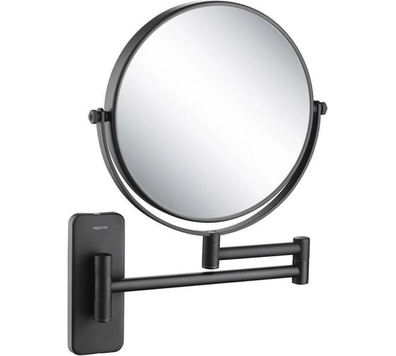 Изображение товара Зеркало косметическое настенное AQUATEK 5х, матовый черный AQ4911MB 00000135722