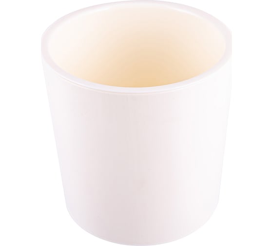 Изображение товара Горшок для цветов Полимербыт Genius 3,9 л, с дренажной вставкой, d182, h180 мм, молочный 437650700