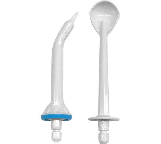 Изображение товара Набор универсалных сменных насадок пародонтальная насадка + насадка для очистки языка для ирригаторов полости рта "Тип В" Type B QUMO 32324