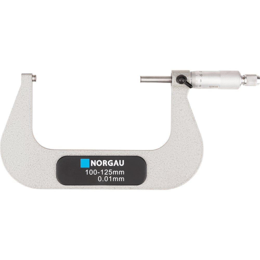 Изображение товара Микрометр NORGAU гладкий МК 100-125 мм 0,01 мм профессиональный