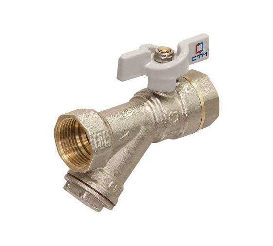 Изображение товара Шаровый кран СТМ СТАНДАРТ 1/2" ,с фильтром, бабочка CWFFFB12