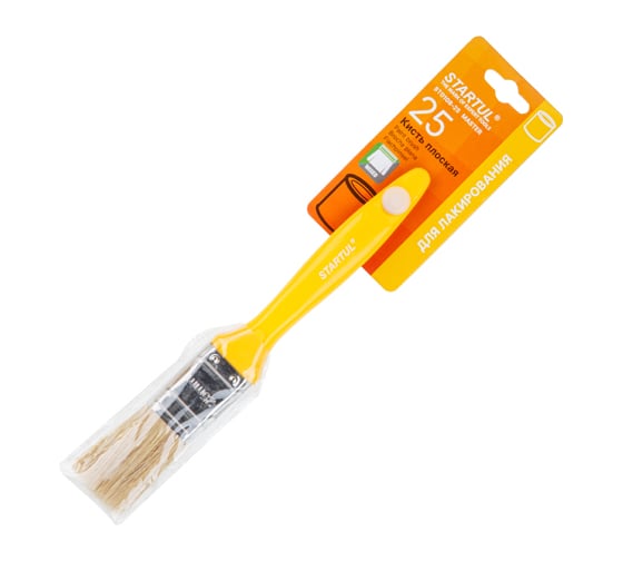 Изображение товара Кисть плоская STARTUL MASTER 1-25мм, смешанная щетина, лаки ST0108-25