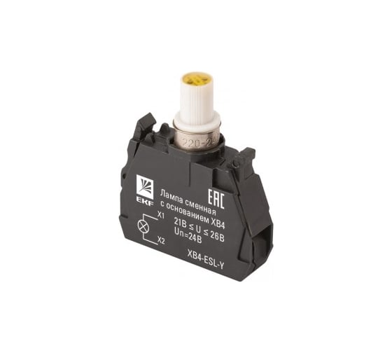 Изображение товара Сменная лампа EKF c основанием, XB4, желтая, 24В, PROxima XB4-ESL-Y