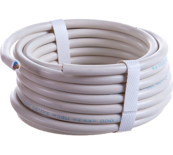 Изображение товара Провод REXANT ПВС 3x1,5 мм2, белый, 5 м, ГОСТ 7399-97 01-8046-5