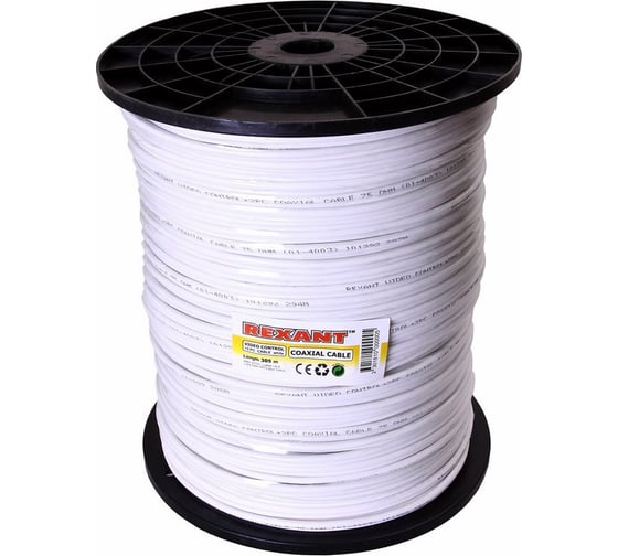 Изображение товара Кабель REXANT ККСВ-В+2х0,5 мм бухта 305 м белый 01-4003