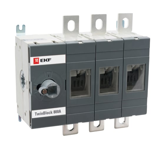 Изображение товара Рубильник без рукоятки управления EKF PROxima TwinBlock 800A, 3P tb-s-800-3p