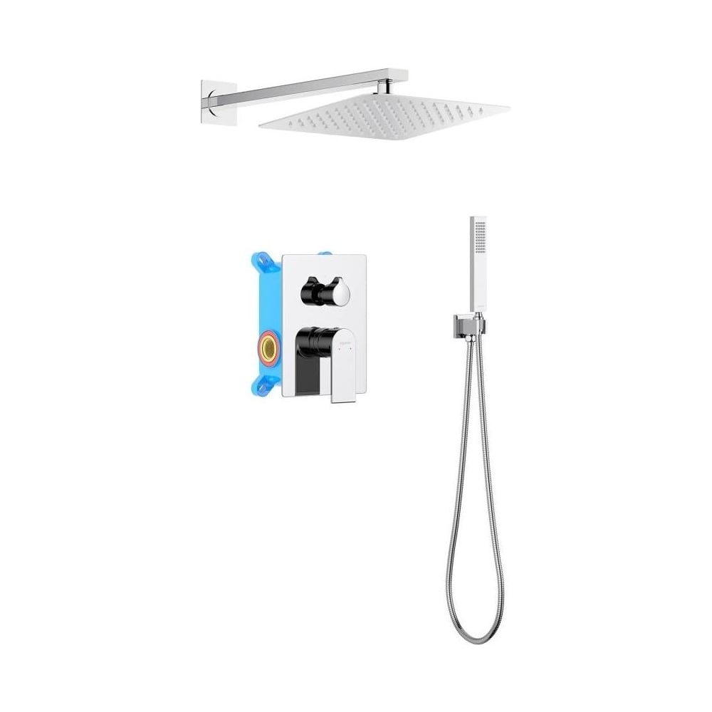 Изображение товара Душевой комплект Aquatek ЛИРА Set 3 в 1 AQ1472CR хром с верхним и ручным душем