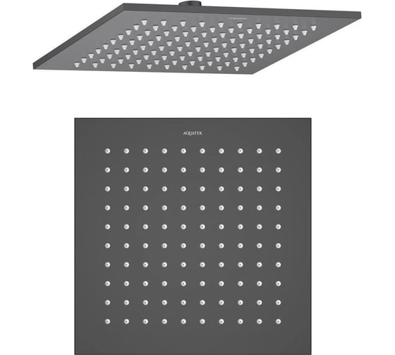 Изображение товара Квадратный верхний душ Aquatek матовый черный AQ2076MB 00000135357