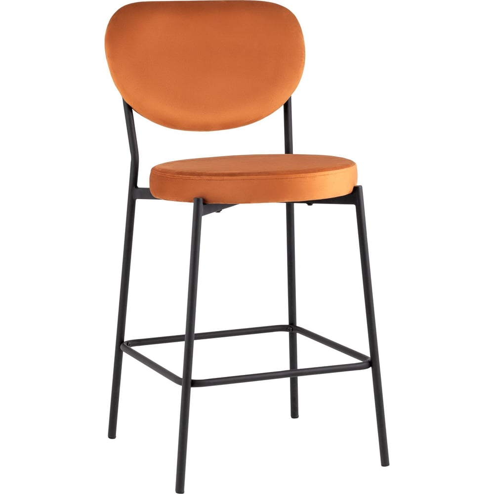 Изображение товара Полубарный стул Груп Барбара NEW из велюра терракотового цвета современный стиль