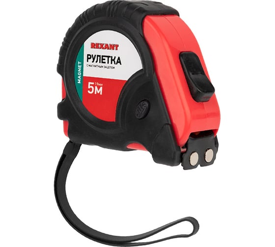 Изображение товара Рулетка REXANT Профи прорезиненный корпус 5 м х 19 мм магнитная 12-9014