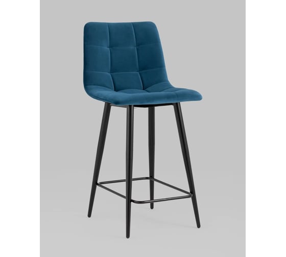 Изображение товара Стул полубарный Стул Груп Джанго, велюр, синий vd-django-b29