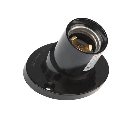 Изображение товара Карболитовый настенный патрон REXANT Е27 черный наклонный 11-8817