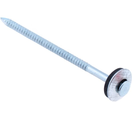 Изображение товара Шиферные гвозди Стройбат накатные 4,0x70 белый цинк 50 шт 006631