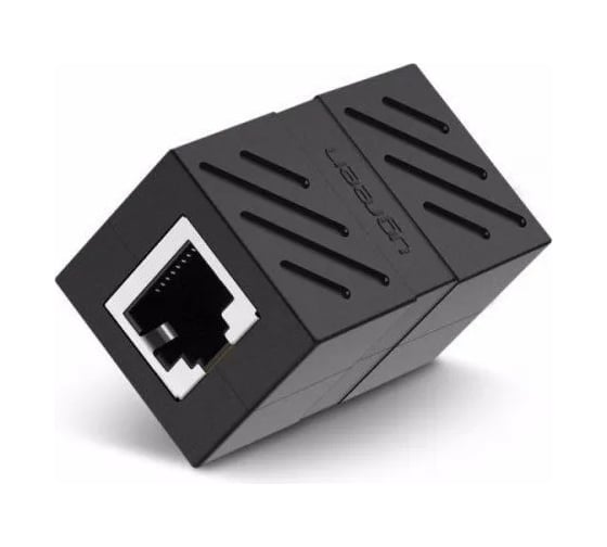 Изображение товара Адаптер-удлинитель для сетевого кабеля Ugreen NW114 RJ 45 Female to Female, 1 шт, цвет черный 20390