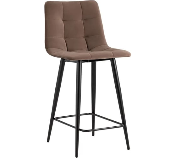 Изображение товара Стул полубарный Стул Груп Джанго велюр коричневый vd-django-b12