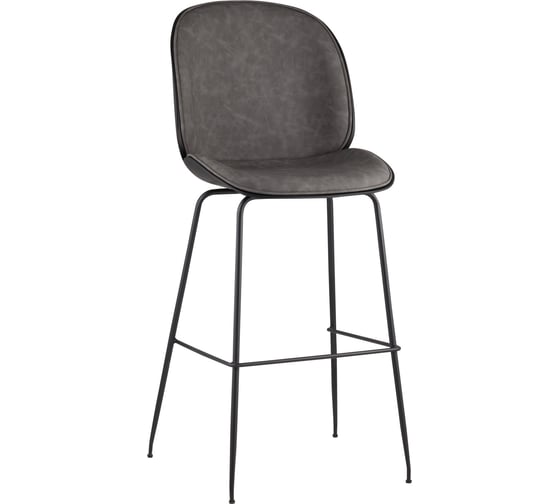 Изображение товара Стул барный Стул Груп Турин со спинкой серая экокожа черные ножки 9329C GREY