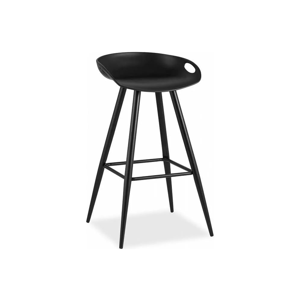 Изображение товара Барный стул FIYAN BLACK с пластичным сиденьем и металлическим каркасом