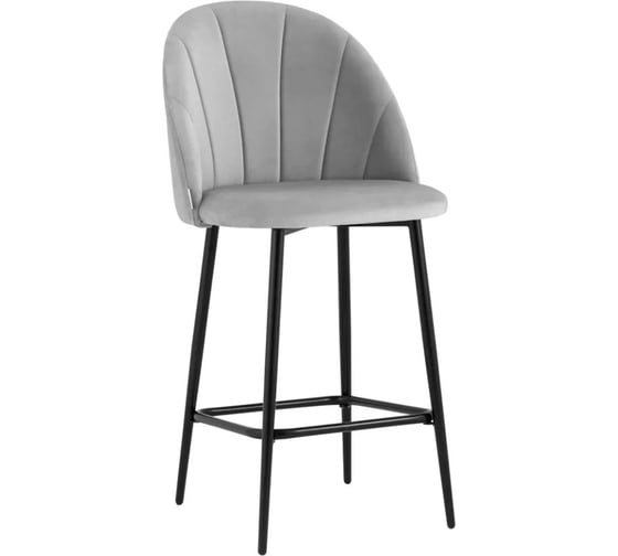 Изображение товара Стул полубарный Стул Груп Логан NEW велюр светло-серый AV 413-Cs-08(PP)