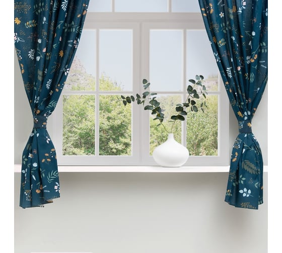 Изображение товара Шторы для кухни Доляна Twilight forest 146x180 см - 2 шт подхваты - 2 шт 100% хлопок 164 г/м2 9322523