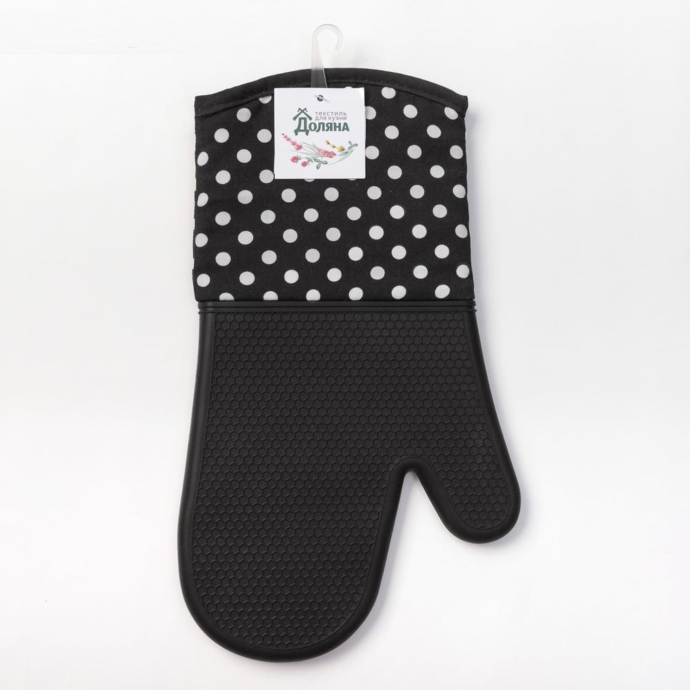 Изображение товара Варежка Доляна Профи 300 черная 18x33 см из силикона