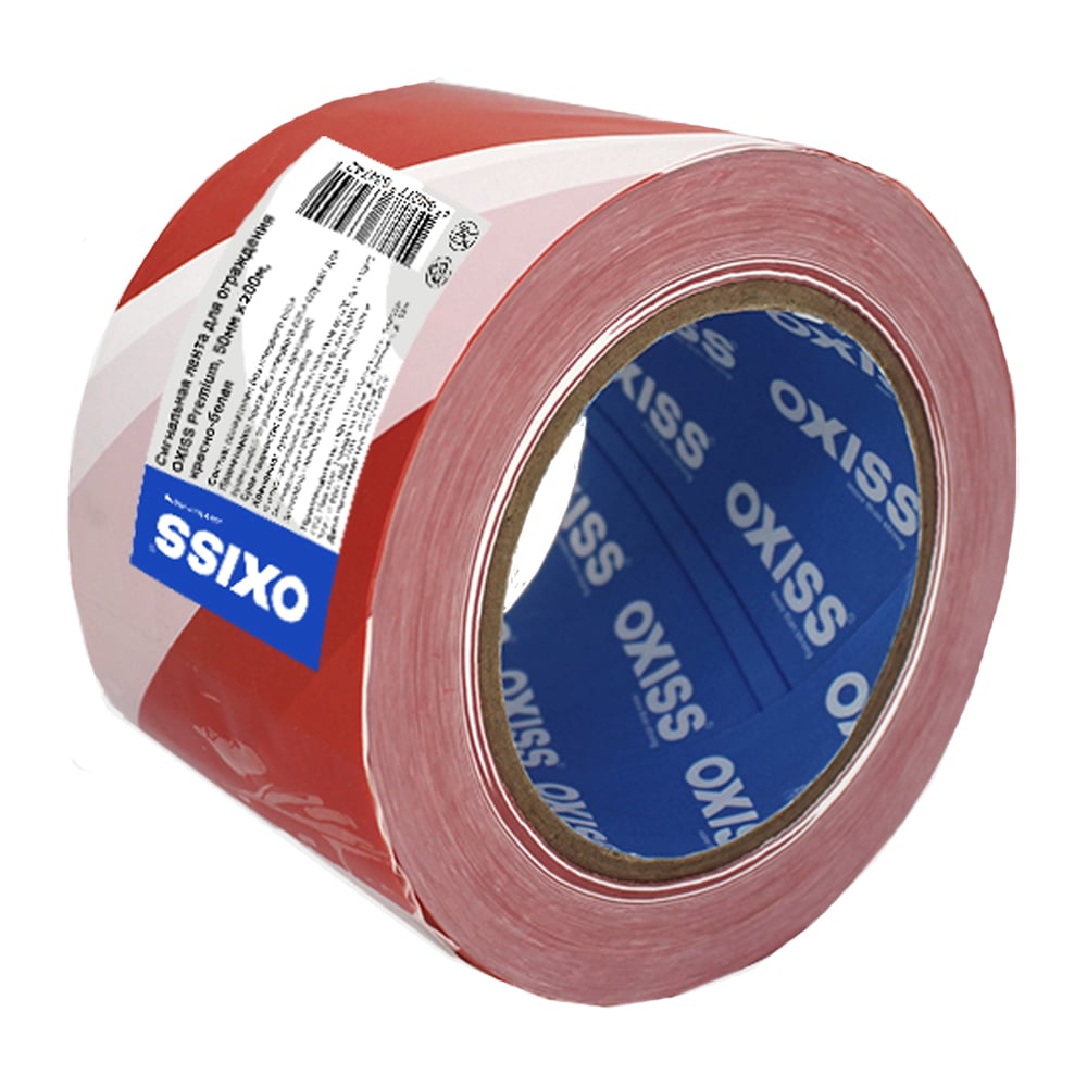 Изображение товара Сигнальная лента Oxiss 50/200 бело-красная для ограждений