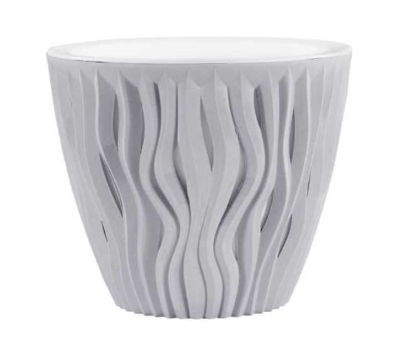 Изображение товара Кашпо bmc КШ-9666 Вдохновение Серый d15.5 h15.5см 1,6л 067498