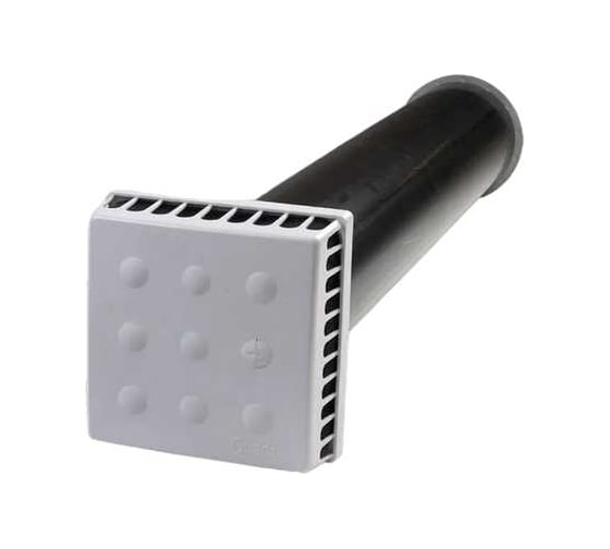 Изображение товара Приточный клапан ARIUS kiv quadro-125 500 мм с теплошумоизоляцией и круглой наружной металлической решеткой 135500